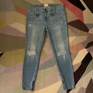 Current/Elliott Silverlake Zip In Ticker Destroy Jean